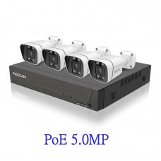 POE Foscam 5.0MP FN9108HE(NVR) + 4x V5EP(5.0MP CAM) 8路高清網絡錄影機優惠套裝(HDD/CABLE需自購)