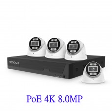 POE Foscam FN9108HE(NVR) + 4x T8EP(4K CAM) 8路超清網絡錄影機優惠套裝(HDD/CABLE 需自購)