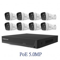 POE Foscam 5.0MP FN9108HE(NVR) + 8x V5EP(5.0MP CAM) 8路高清網絡錄影機優惠套裝(HDD/CABLE 需自購)